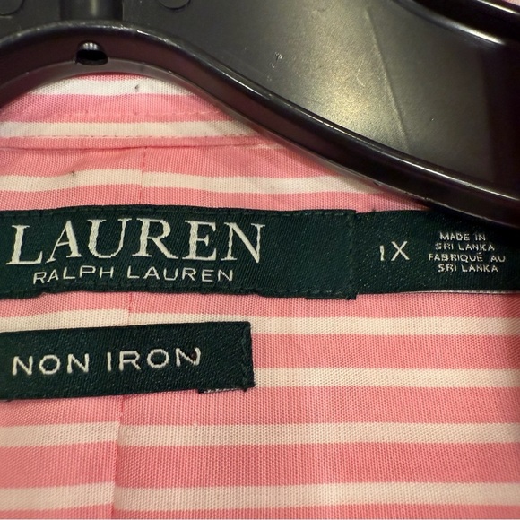 RALPH Lauren Women's Striped Pink White Long Sleeve Button-Down Shirt Sz 1X NWOT - Picture 3 of 10
